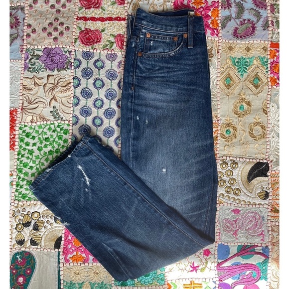 Madewell Classic Straight Leg Jeans in Croston Wash Size 24 - Picture 13 of 15